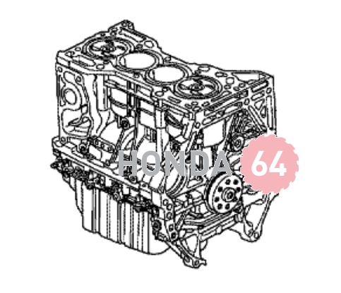 Двигатель (блок цилиндров) Хонда СРВ-4, 2.4л