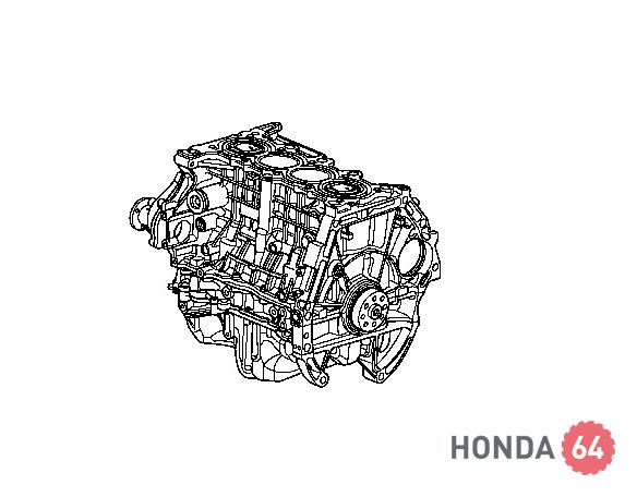 Двигатель Honda Accord-8 2.0L, блок цилиндров в сборе