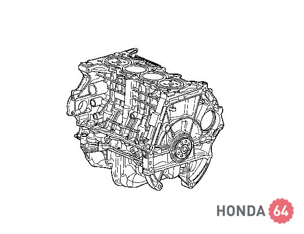 Двигатель Honda CR-V 2.0L, блок цилиндров в сборе