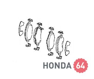 Тормозные колодки, передние Хонда СРВ 3, 4