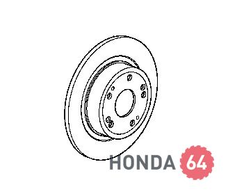 Тормозной диск Хонда Аккорд 8, 2.0L задний