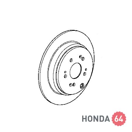 Тормозной диск Хонда Аккорд 8, 2.4L задний