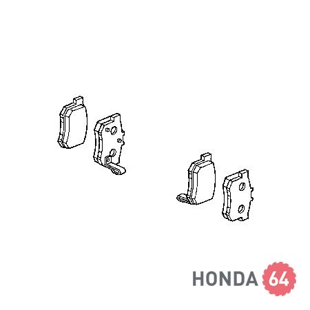 Тормозные колодки задние Хонда Цивик 4Д