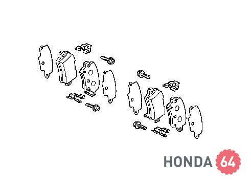 Тормозные колодки задние Хонда Цивик 5Д
