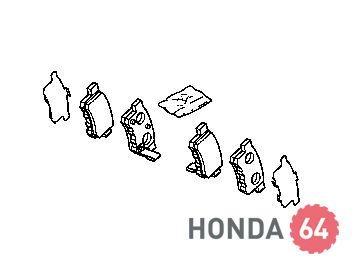 Тормозные колодки задние Хонда Аккорд 8, 2.0L