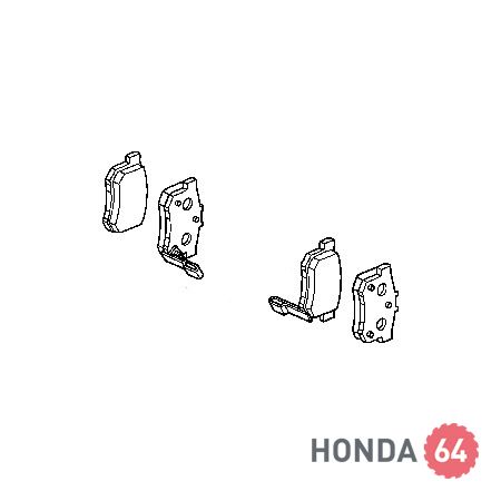 43022TF0G01 Тормозные колодки задние Honda JAZZ