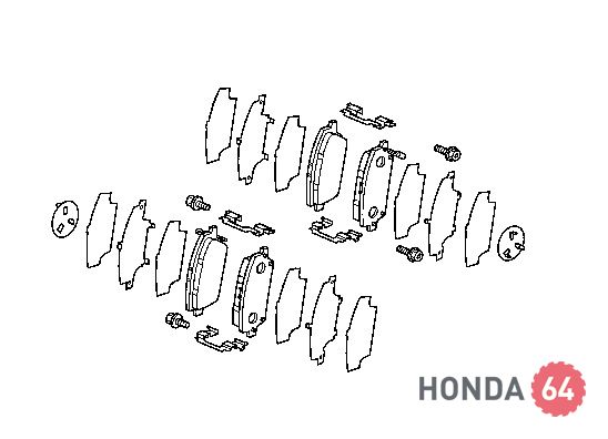 Тормозные колодки передние Хонда Цивик 5Д