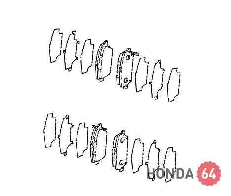 45022SMTE50 Тормозные колодки передние Honda typeR