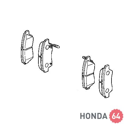 45022TF0G02 Тормозные колодки передние Honda JAZZ