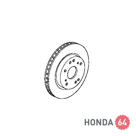 Передний тормозной диск Honda CR-V 2,4L, 2012-2015