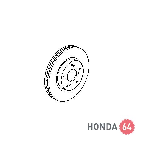 Тормозной диск Хонда Аккорд 8 2.4L, передний
