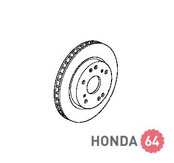 45251TL1G01 Тормозной диск Хонда Аккорд 8, 2.0L передний