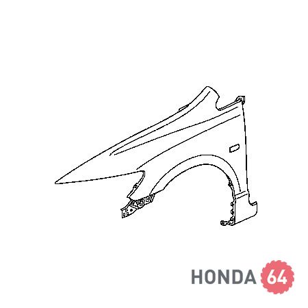 Крыло Хонда Цивик 4Д, переднее левое