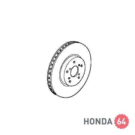 Тормозной диск передний Хонда СРВ 3, 4 (2.0)