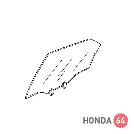Стекло Honda Civic 5D задней левой двери